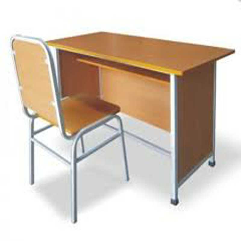 Bàn ghế giáo viên mặt gỗ chân sắt giá rẻ DK 012-13